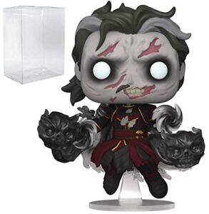 pop marvel: doctor strange multiverse of madness - dead strange [zombie] funko vinyl figure (bundled with compatible box protector case), multicolor, 3.75 inches