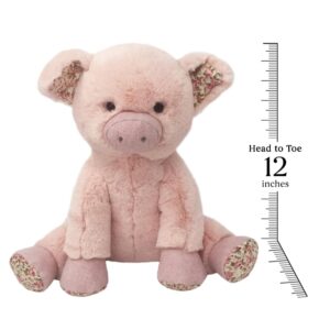 MON AMI Rosalie The Pig Stuffed Animal – 12”, Pink Pig Plush Stuffed Toy, Piggy Plush, Great Gift for Kids of All Ages