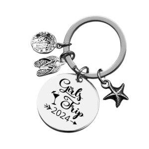 infinity collection girls trip gift, 2024 girls getaway keychain, beach keychain for women, best friends keychain, bachelorette party birthday trip