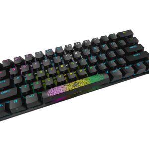 Corsair K70 PRO MINI WIRELESS RGB 60% Mechanical Gaming Keyboard (Fastest Sub-1ms Wireless, Swappable CHERRY MX Red Keyswitches, Aluminum Frame, PBT Double-Shot Keycaps) QWERTY, NA Layout - Black