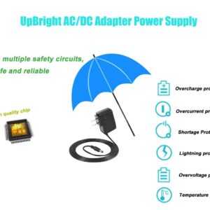 UpBright 15V AC/DC Adapter Compatible with Moukey MTs10-1 MTs10-2 MK3017-US MTs10-4 12V 4.5Ah Lead-Acid Battery Karaoke Machine Portable Party PA Trollry Speaker MTs101 13.5V Power Supply Cord Charger