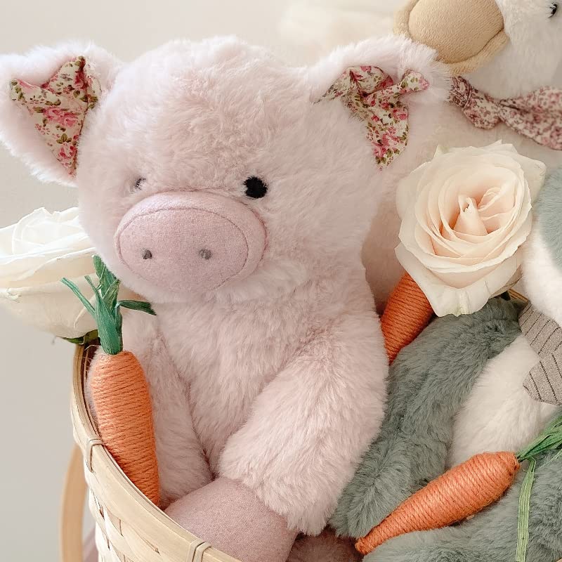 MON AMI Rosalie The Pig Stuffed Animal – 12”, Pink Pig Plush Stuffed Toy, Piggy Plush, Great Gift for Kids of All Ages