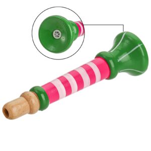 Lyellfe 10 Pieces Small Wooden Trumpet, Piccolo Flute for Kids, Music Sound Toys, Rhythm Musical Instrument, Early Education Develop for 3+ Year Age, Boys Girls, School