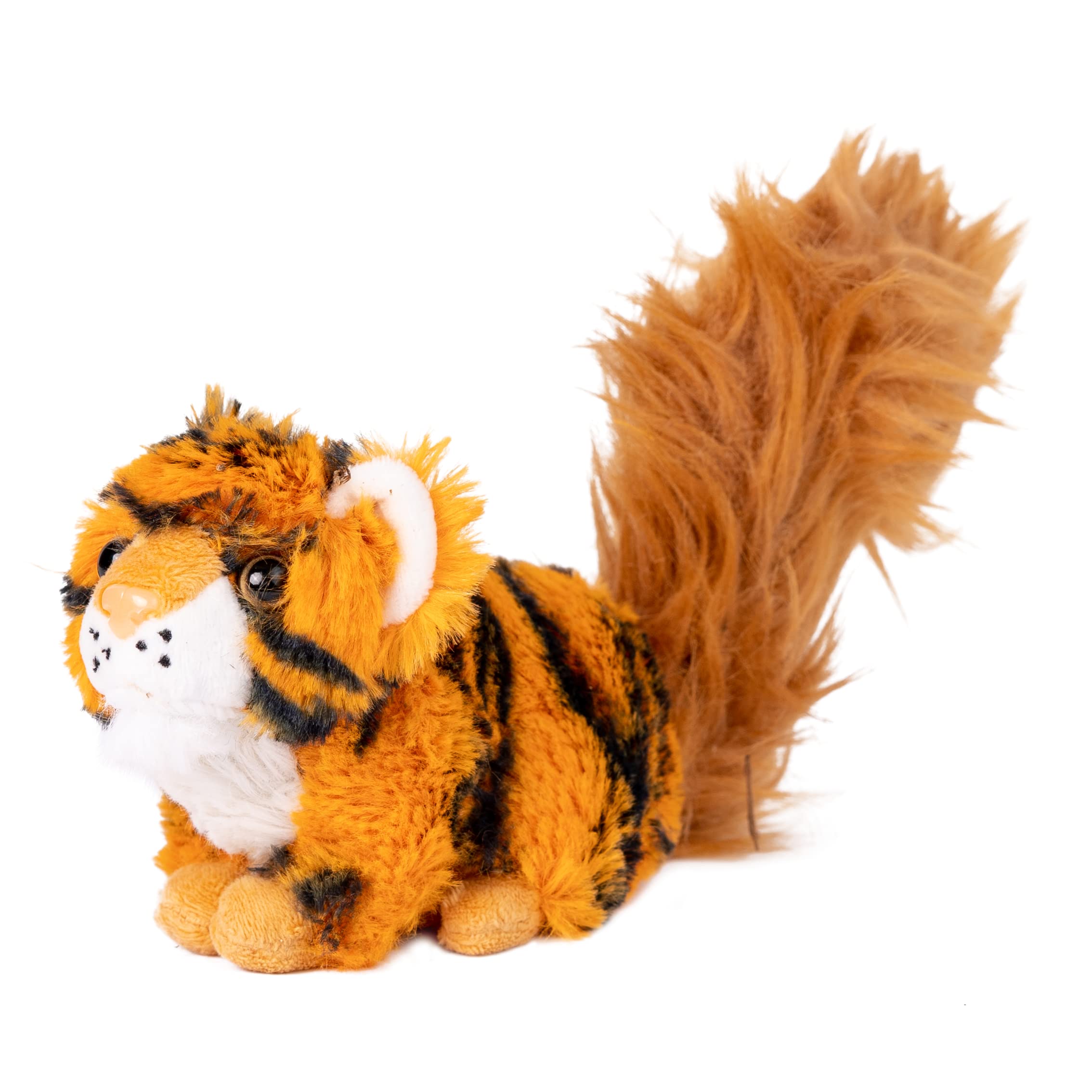 Randimals Randimini Collection Squiger - Squirrel and Tiger Floppy Plush Bean Filled Toy 6.5”, Soft & Huggable, Premium Quality Hybrid Animal Friend Encourages Adventure & Imagination