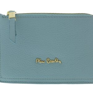 Pierre Cardin Light Blue Leather Small Structured Square Crossbody Bag for womens