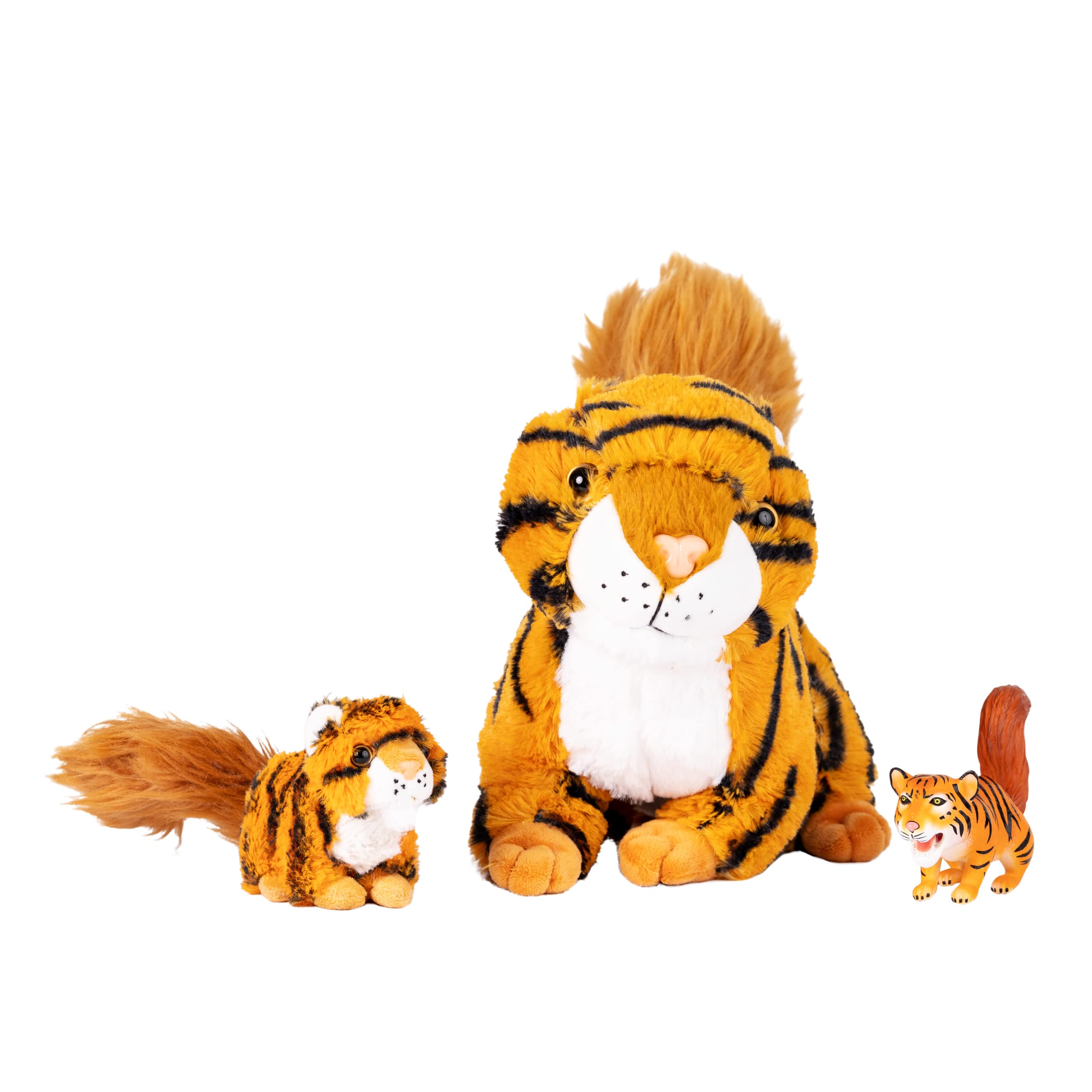 Randimals Randimini Collection Squiger - Squirrel and Tiger Floppy Plush Bean Filled Toy 6.5”, Soft & Huggable, Premium Quality Hybrid Animal Friend Encourages Adventure & Imagination