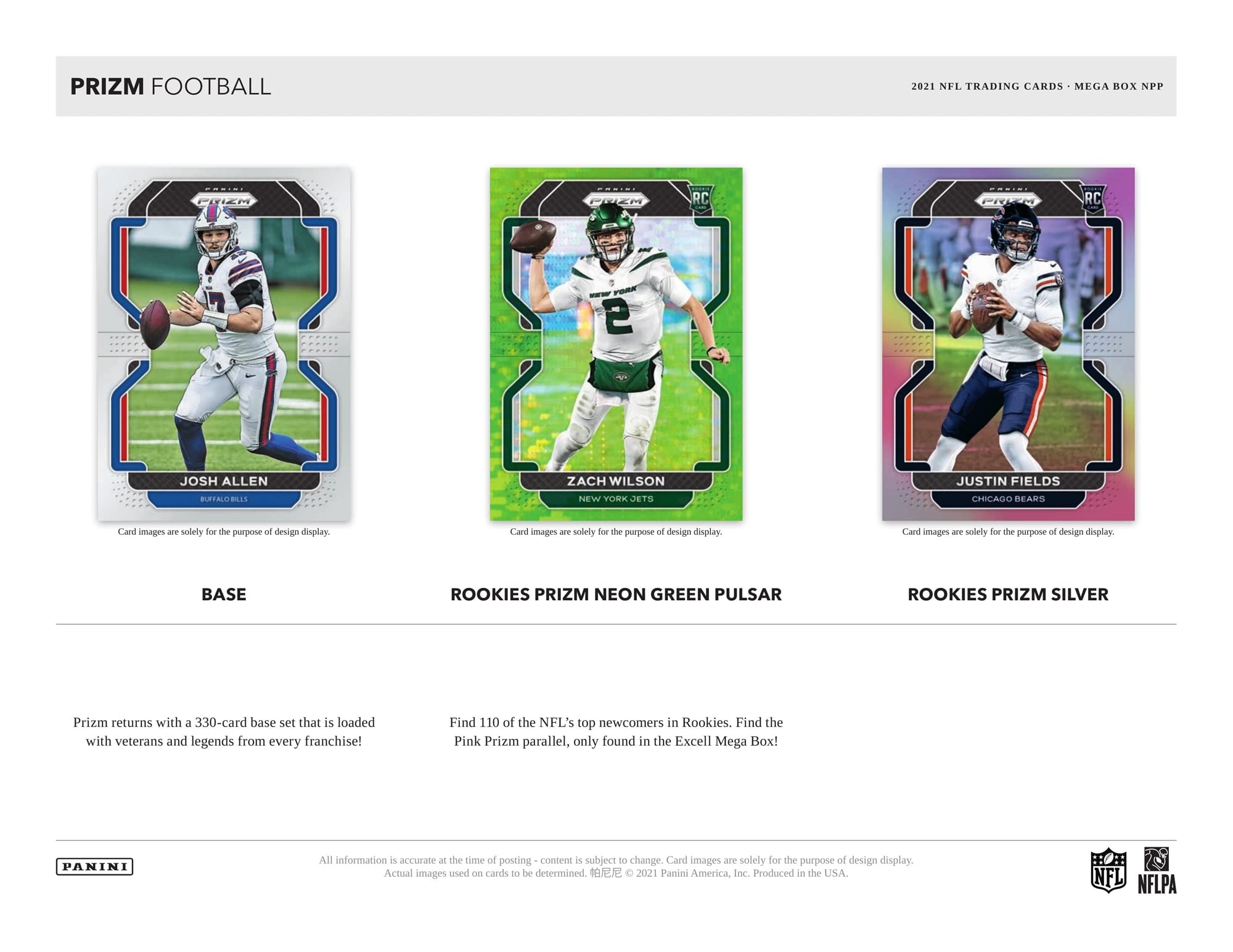 2021 Panini Prizm Football Mega Box - 40 Trading Cards - 1 Memorabilia Card Per Box