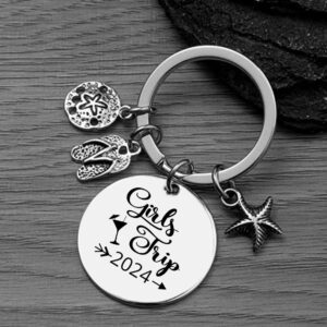 Infinity Collection Girls Trip Gift, 2024 Girls Getaway Keychain, Beach Keychain for Women, Best Friends Keychain, Bachelorette Party Birthday Trip