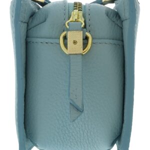 Pierre Cardin Light Blue Leather Small Structured Square Crossbody Bag for womens