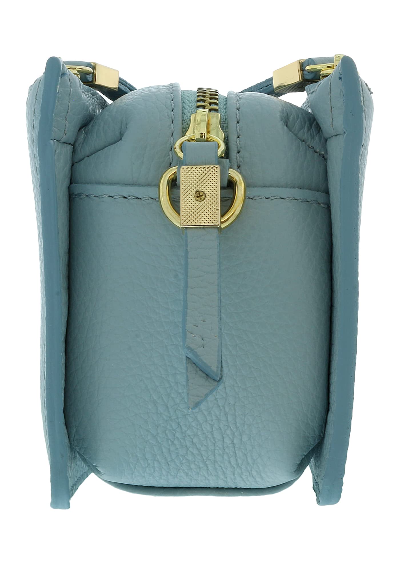 Pierre Cardin Light Blue Leather Small Structured Square Crossbody Bag for womens