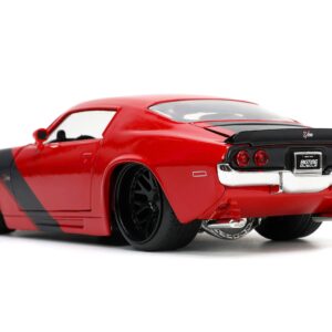 Jada Toys Big Time Muscle 1:24 1971 Chevy Camaro Z28 Die-cast Car Red/Black, Toys for Kids and Adults