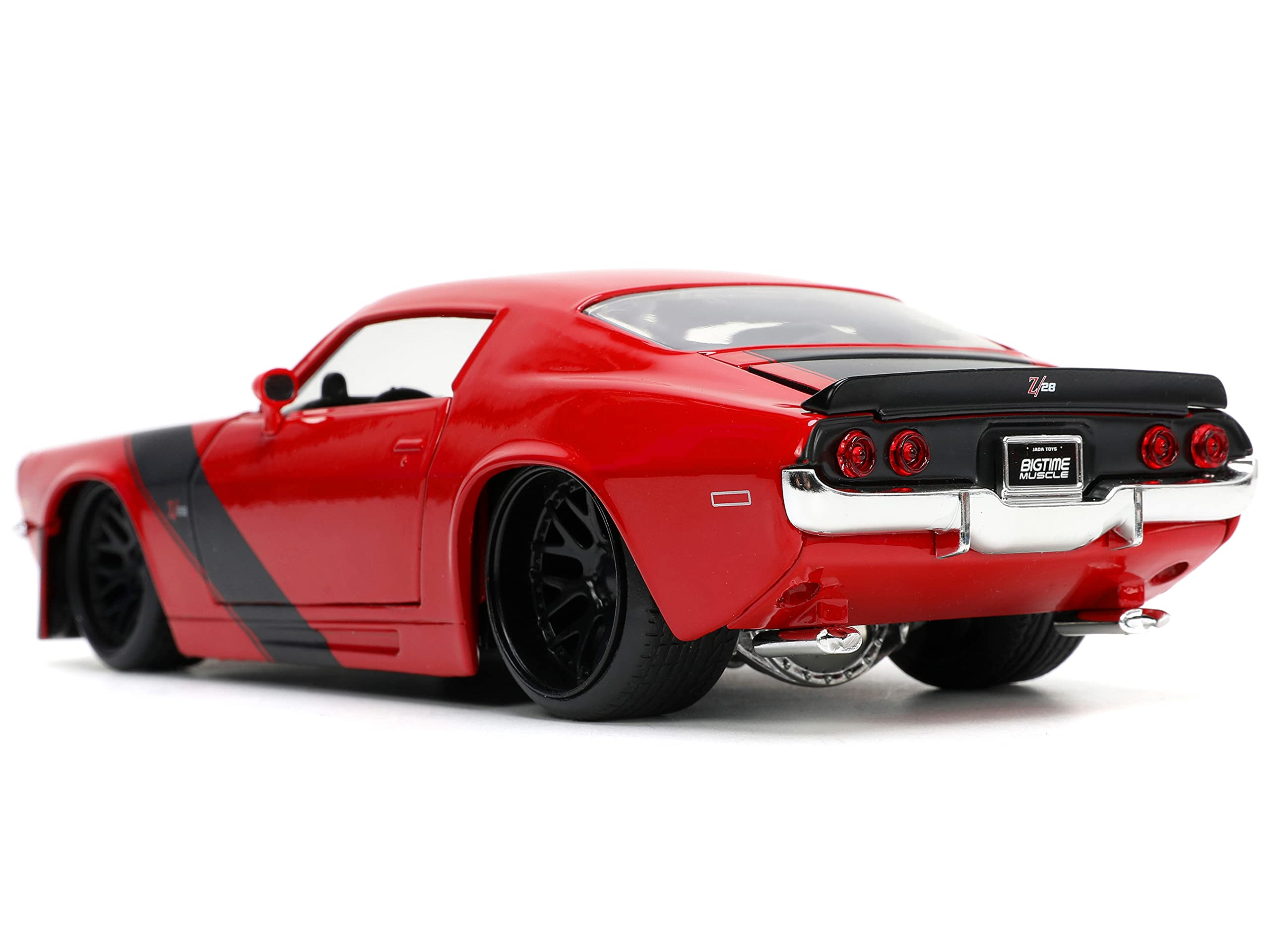 Jada Toys Big Time Muscle 1:24 1971 Chevy Camaro Z28 Die-cast Car Red/Black, Toys for Kids and Adults