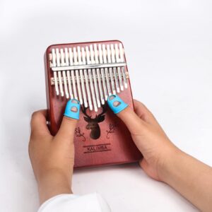 2022 new 17 tone thumb harp beginner kalimba portable finger harp vintage color