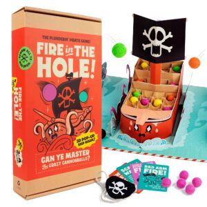 Fire in The Hole! The Pirate Adventure Board Game for the Whole Family. Sustainable Tabletop Strategy Game for Kids, Adults, Halloween, Christmas, Thanksgiving, Birthdays, Game Night Gift, 2 4 Players