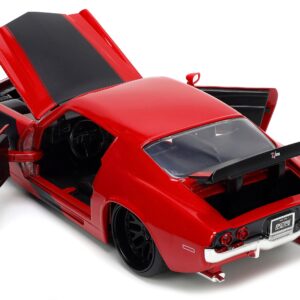 Jada Toys Big Time Muscle 1:24 1971 Chevy Camaro Z28 Die-cast Car Red/Black, Toys for Kids and Adults