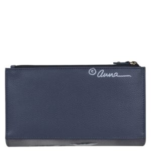 Anna by Anuschka Women's Hand Painted Leather Bi-Fold Snap Wallet, Apres Ski, One Size