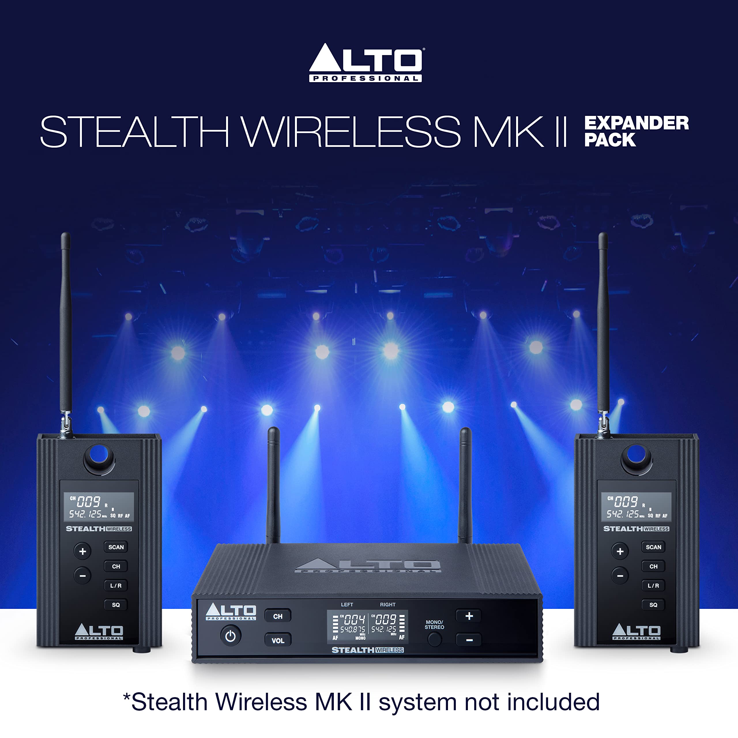 Alto Professional Expansion Pack for Stealth Wireless MKII - Single Channel UHF Wireless Receiver for Active Speakers,black