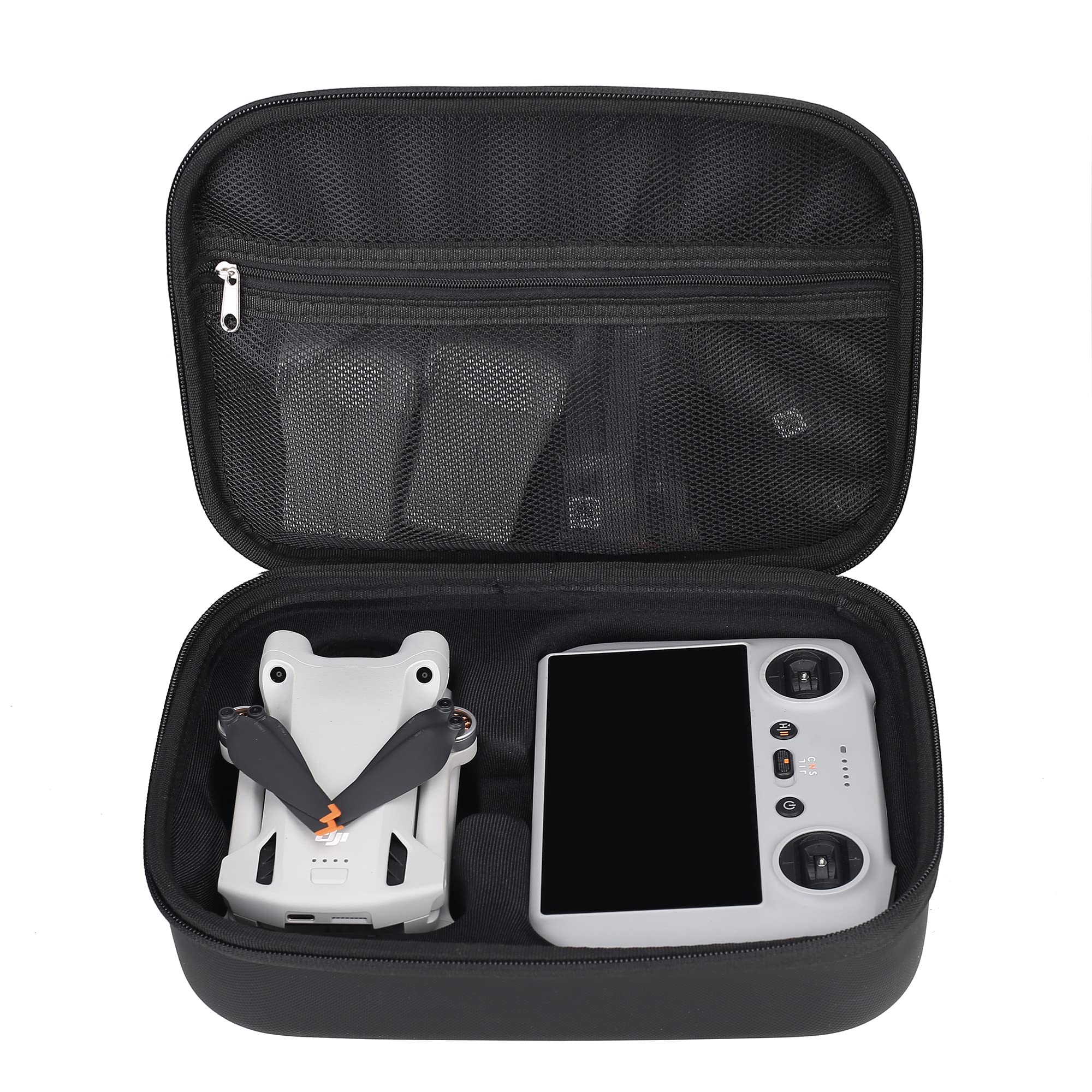 PONYRC Portable Storage Bag for DJI Mini 3/ Mini 3 Pro (DJI RC/RC-N1 Remote Controller) Waterproof PU Leather Carrying Case for DJI Mini 3/ Mini 3 Pro Drone and Accessories