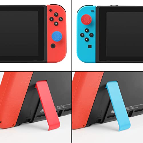 Switch Kickstand Replacement, Switch Stand with 4 Pcs Thumb Grips, 2 Pack Replacement Kickstand for Nintendo Switch