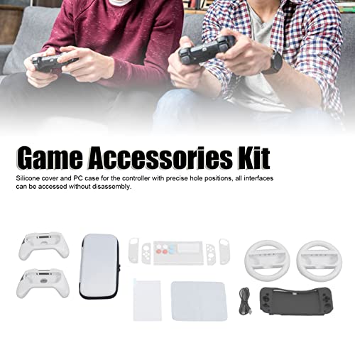 Game Accessories Kit Controller Protector Screen Pack Waterproof Tempered Film Thumb Grip Cover 4 Game Console Holder