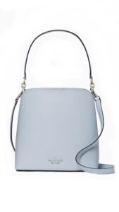 kate spade darcy large leather bucket bag (ocean fog)