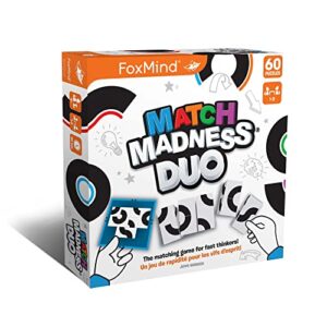 FoxMind Games: Match Madness Duo, The Matching Game for Fast Thinkers, Fast-Paced and Action-Packed, Pattern Recognition and Dexterity, Made for 2 Players, for Ages 8 and up