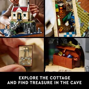 LEGO Ideas Motorized Lighthouse 21335 Adult Model Building Kit, Complete with Rotating Lights, Quaint Cottage and a Mysterious Cave, Creative Gift Idea