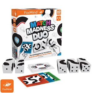 FoxMind Games: Match Madness Duo, The Matching Game for Fast Thinkers, Fast-Paced and Action-Packed, Pattern Recognition and Dexterity, Made for 2 Players, for Ages 8 and up