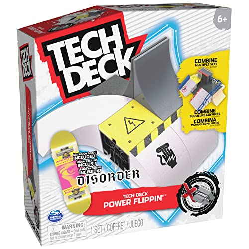 Tech Deck, Power Flippin, X-Connect Park Creator, Customizable and Buildable Ramp Set with Exclusive Fingerboard, Kids Toys for Boys and Girls Ages 6 and up