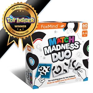 FoxMind Games: Match Madness Duo, The Matching Game for Fast Thinkers, Fast-Paced and Action-Packed, Pattern Recognition and Dexterity, Made for 2 Players, for Ages 8 and up