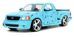 jada toys i love the 90’s 1:24 1999 ford f150 svt lightning die-cast car, toys for kids and adults, sky blue (26136)