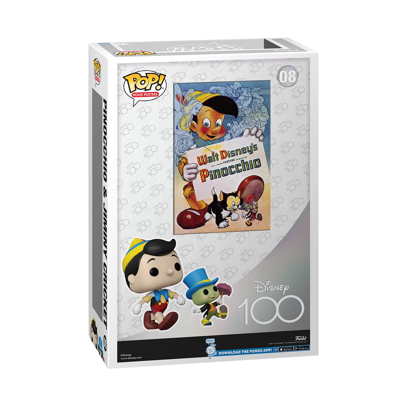 Funko Pop! Movie Poster: Disney 100 - Pinocchio, Pinocchio & Jiminy Cricket