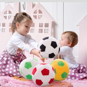 Plush Soccer Ball Stuffed Soccer Ball Plush Pillow, Soft Football Plush Toy Soccer Ball Stuffed Animal Toy Preschool Stuffed Animals Toys Gift for Kids Boys Girls, 8.7 Inch