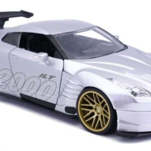 Jada Toys I Love The 2000’s 1:24 2009 Nissan GT-R (R35) Ben Sopra Die-Cast Car, Toys for Kids and Adults, Silver