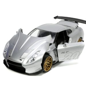 Jada Toys I Love The 2000’s 1:24 2009 Nissan GT-R (R35) Ben Sopra Die-Cast Car, Toys for Kids and Adults, Silver