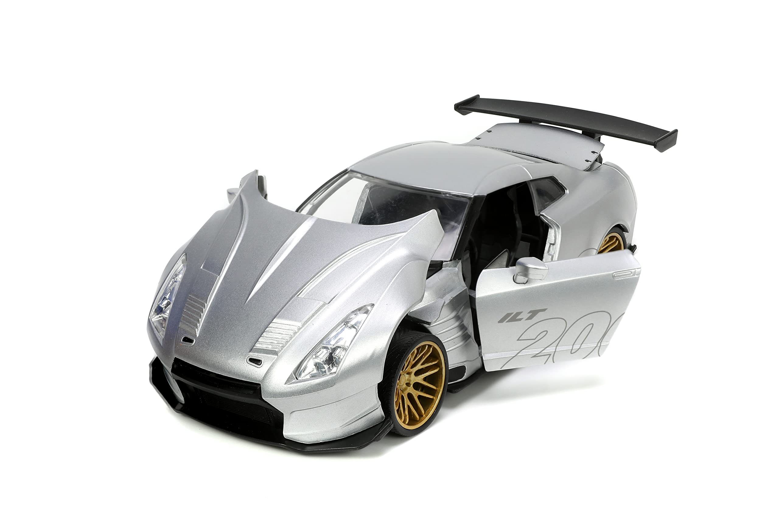 Jada Toys I Love The 2000’s 1:24 2009 Nissan GT-R (R35) Ben Sopra Die-Cast Car, Toys for Kids and Adults, Silver