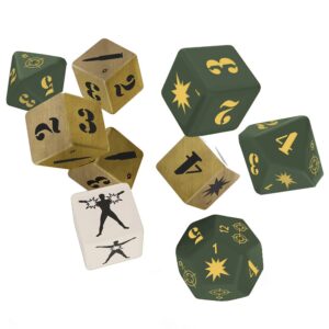 free league publishing twilight: 2000 dice set - 9 piece dice set, free league, game accessory