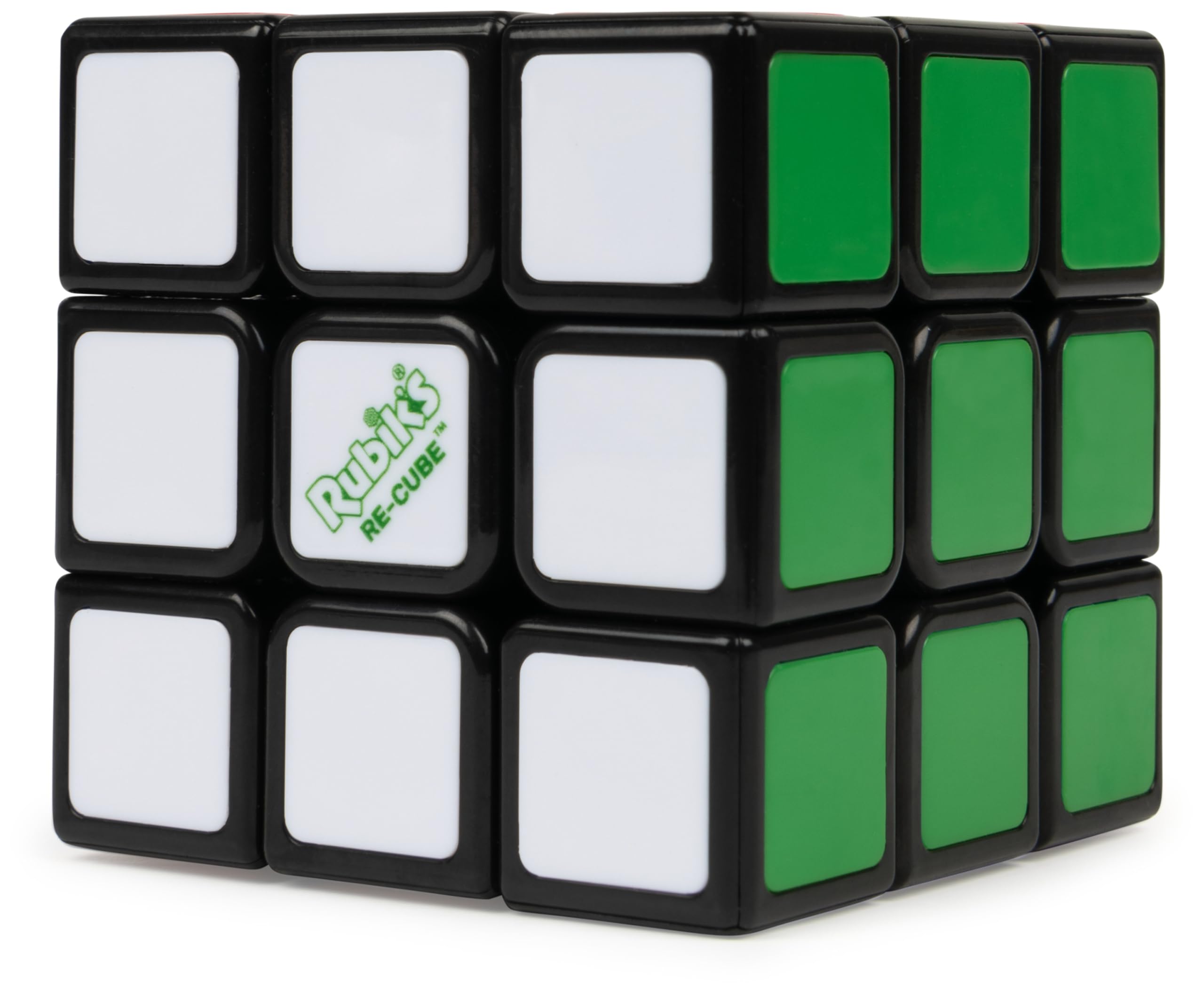 Rubik's Cube, Re-Cube, The Original 3x3 Cube Made with 100% Recycled Plastic 3D Puzzle Fidget Cube Stress Relief Travel Game, for Ages 8+