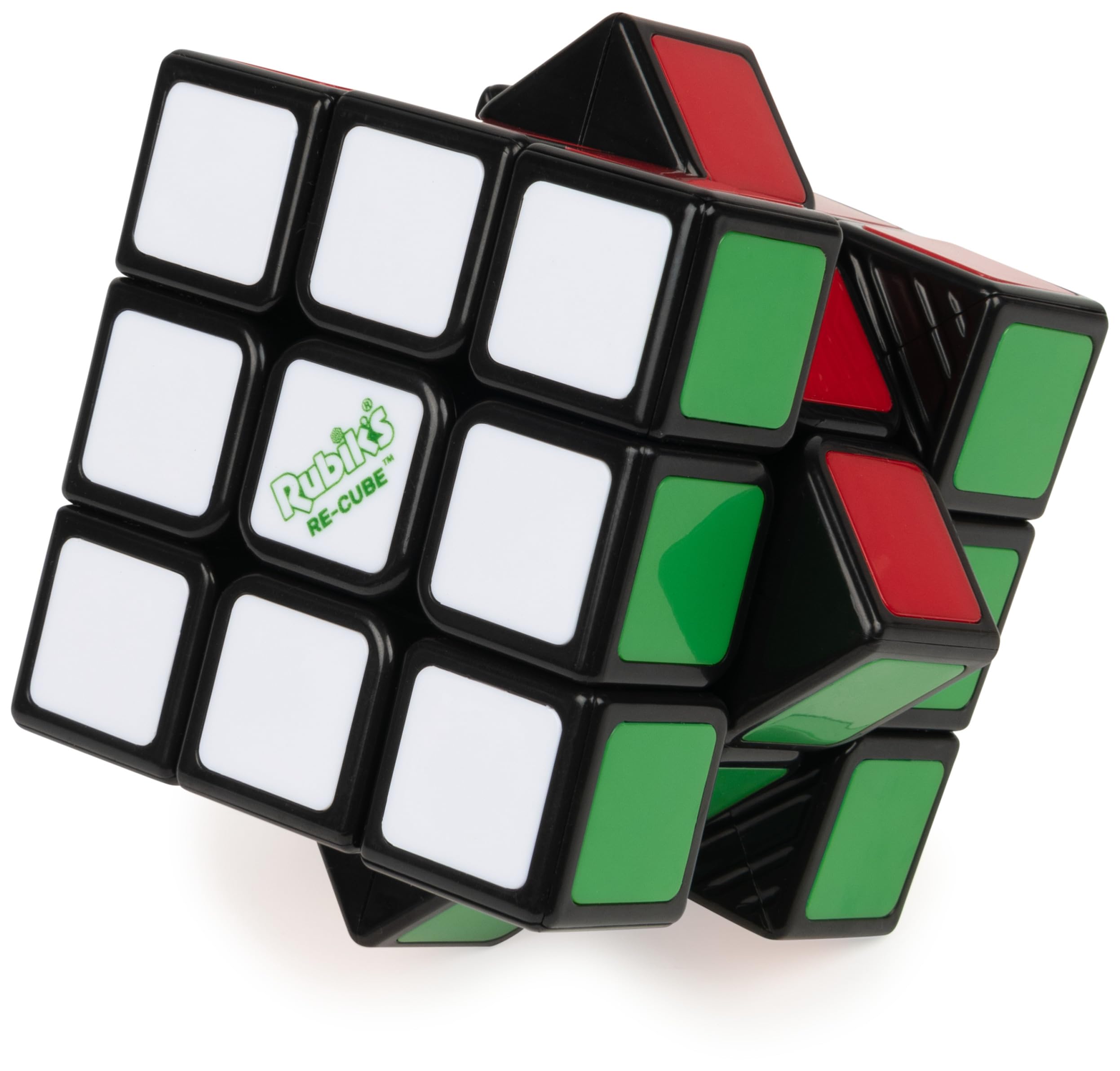 Rubik's Cube, Re-Cube, The Original 3x3 Cube Made with 100% Recycled Plastic 3D Puzzle Fidget Cube Stress Relief Travel Game, for Ages 8+