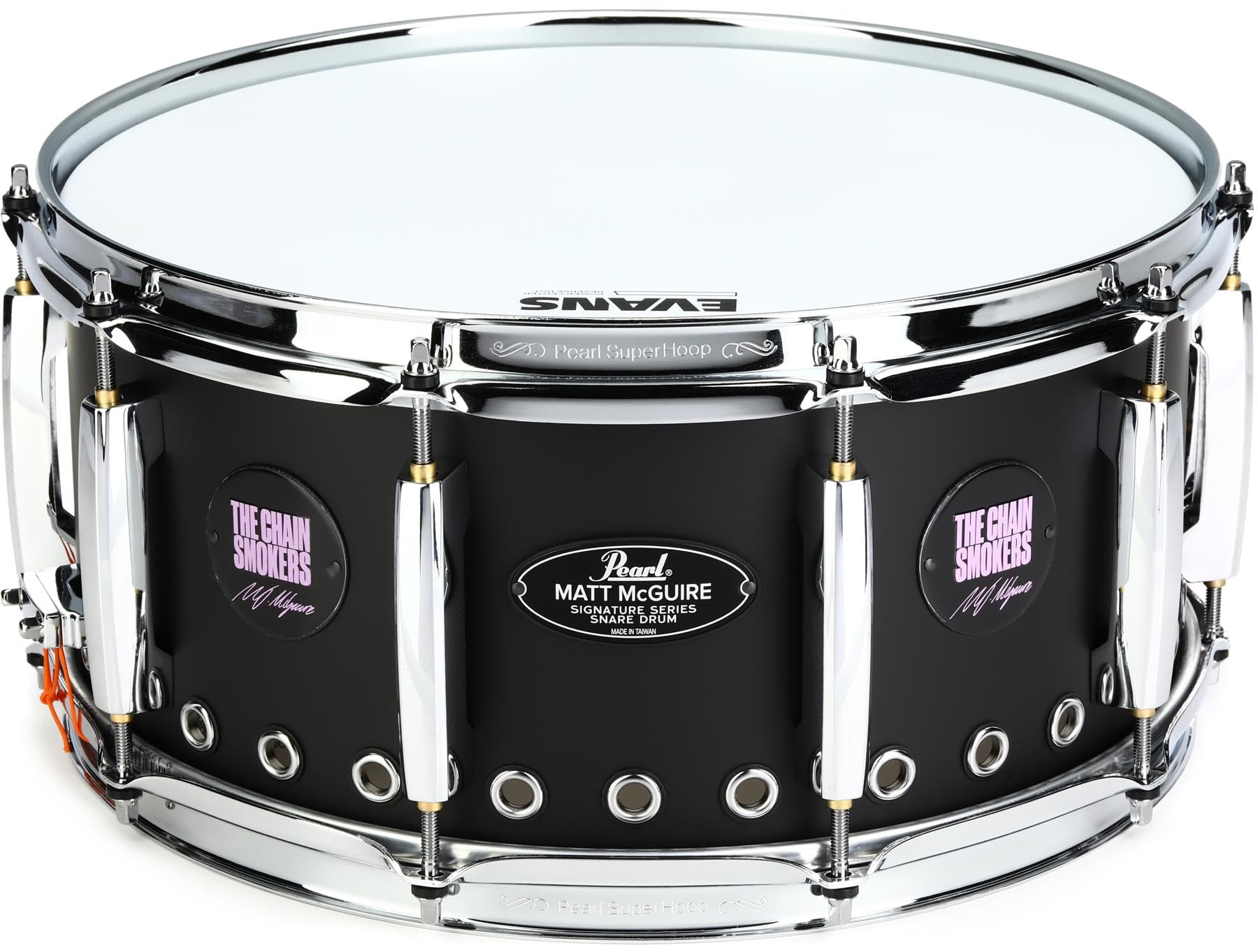 Pearl Matt McGuire Signature Snare Drum - 6.5 x 14-inch - Black Powdered Coat