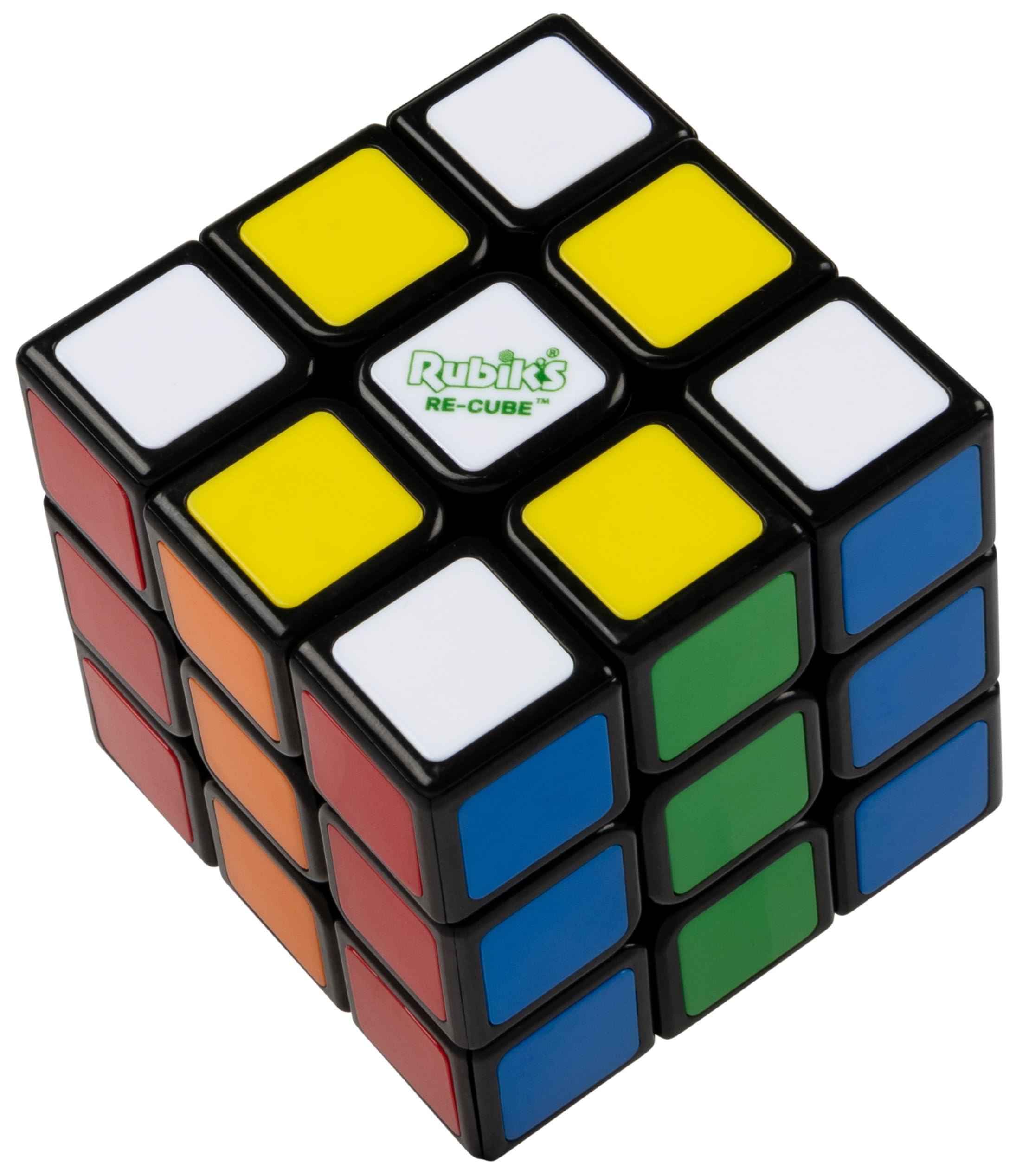 Rubik's Cube, Re-Cube, The Original 3x3 Cube Made with 100% Recycled Plastic 3D Puzzle Fidget Cube Stress Relief Travel Game, for Ages 8+