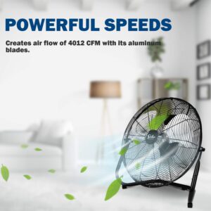 Simple Deluxe 18 Inch 3-Speed High Velocity Heavy Duty Metal Industrial Floor Fans, Black, 18 Inch new version