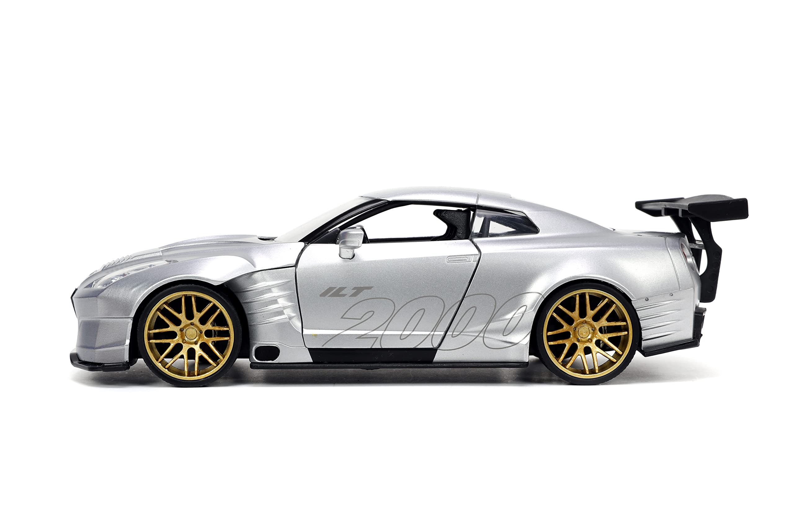 Jada Toys I Love The 2000’s 1:24 2009 Nissan GT-R (R35) Ben Sopra Die-Cast Car, Toys for Kids and Adults, Silver