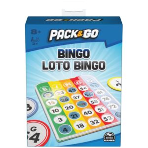 Pack & Go Bingo Game from Spin Master Games Outdoor Games Kids Games Yard Games Portable Rainbow Bingo Chips Games for Adults and Kids Ages 8 and up