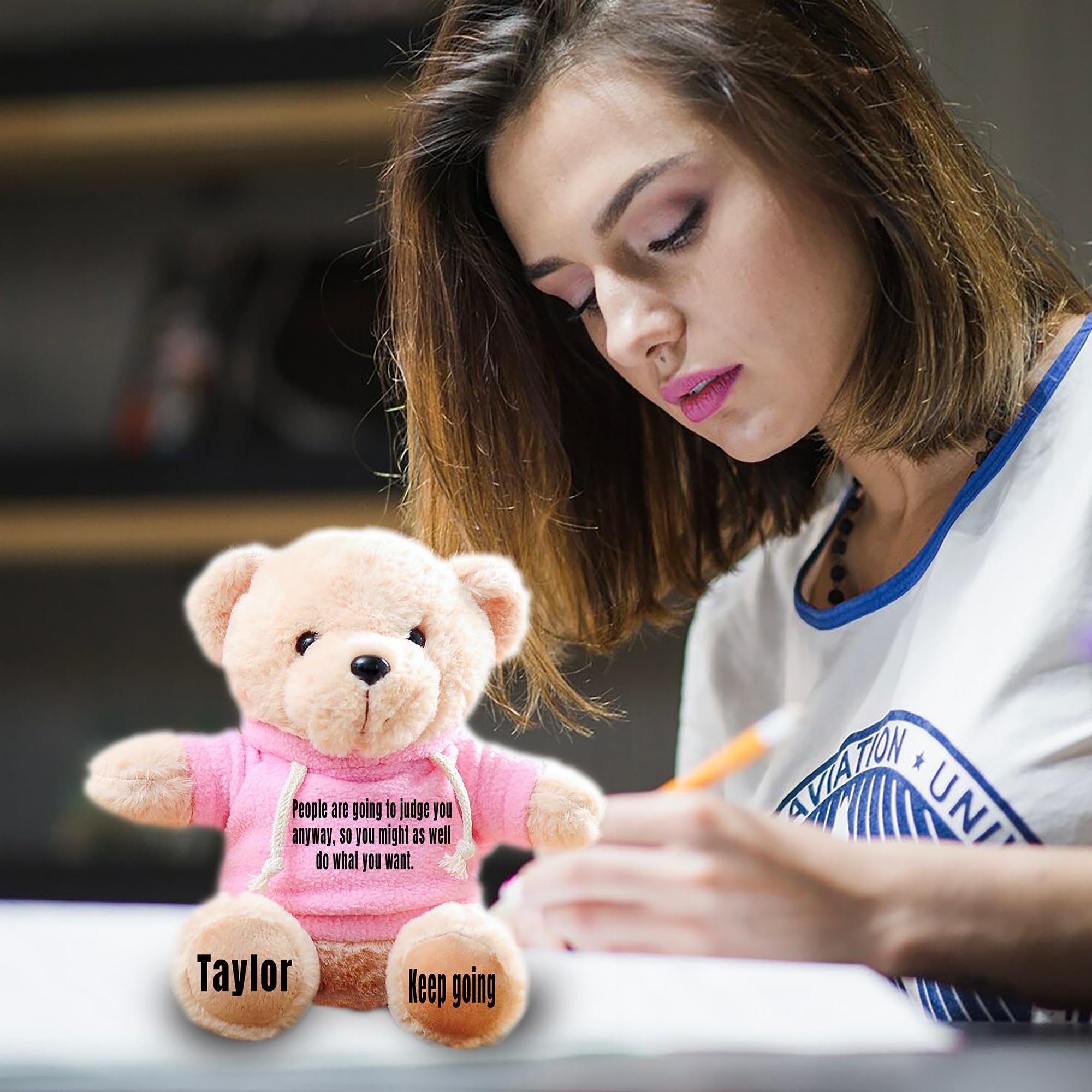 Personalized Stuffed Animals for Her Him Get Well Soon Encouragement Teddy Bear Customized Plush Birthday Wedding Anniversary Festival Gift