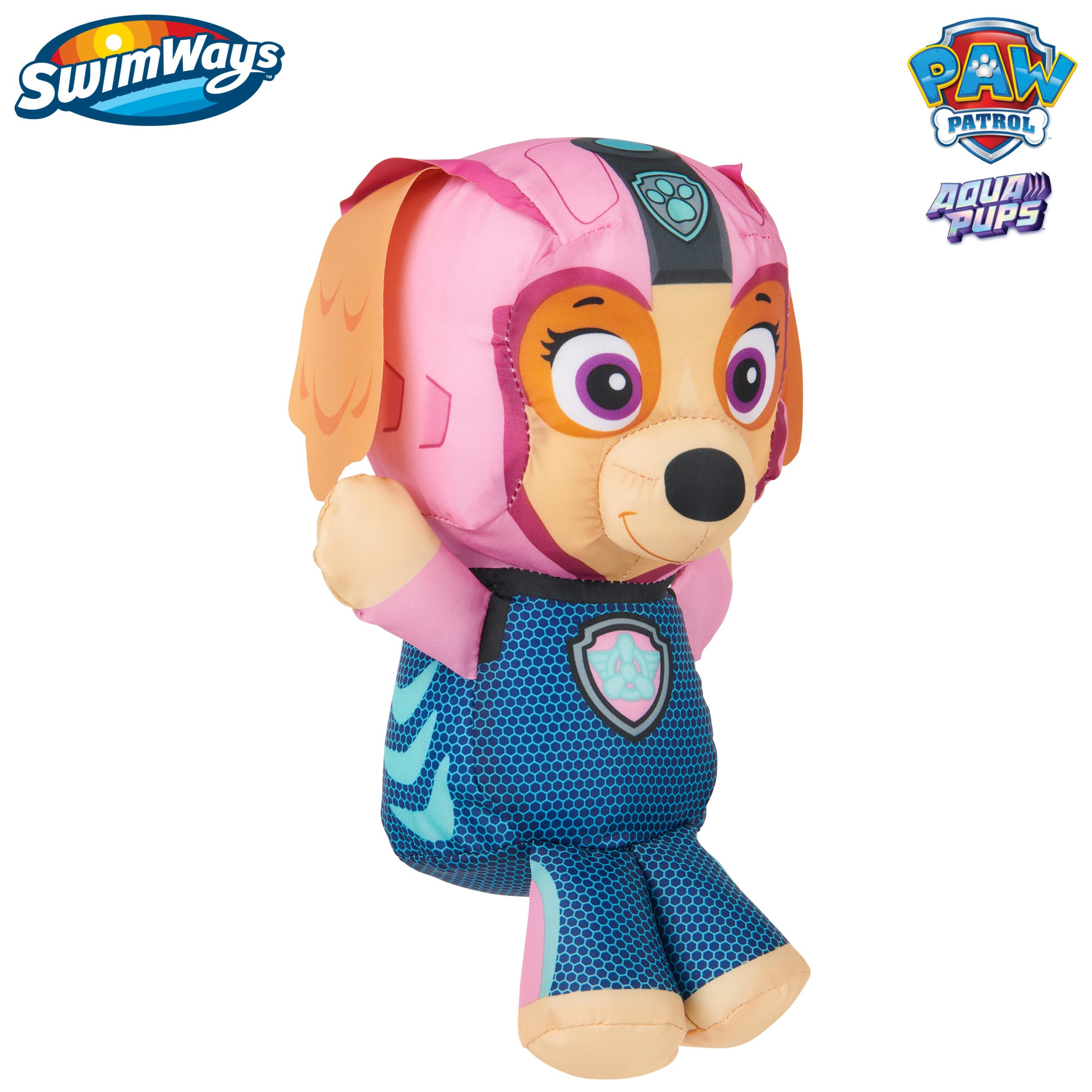 Swimways Paw Patrol AquaPups Skye Swim Huggable, Paw Patrol Toys, Bath Toys & Beach Toys, Floating Water Stuffed Animal for Kids Aged 1 & Up