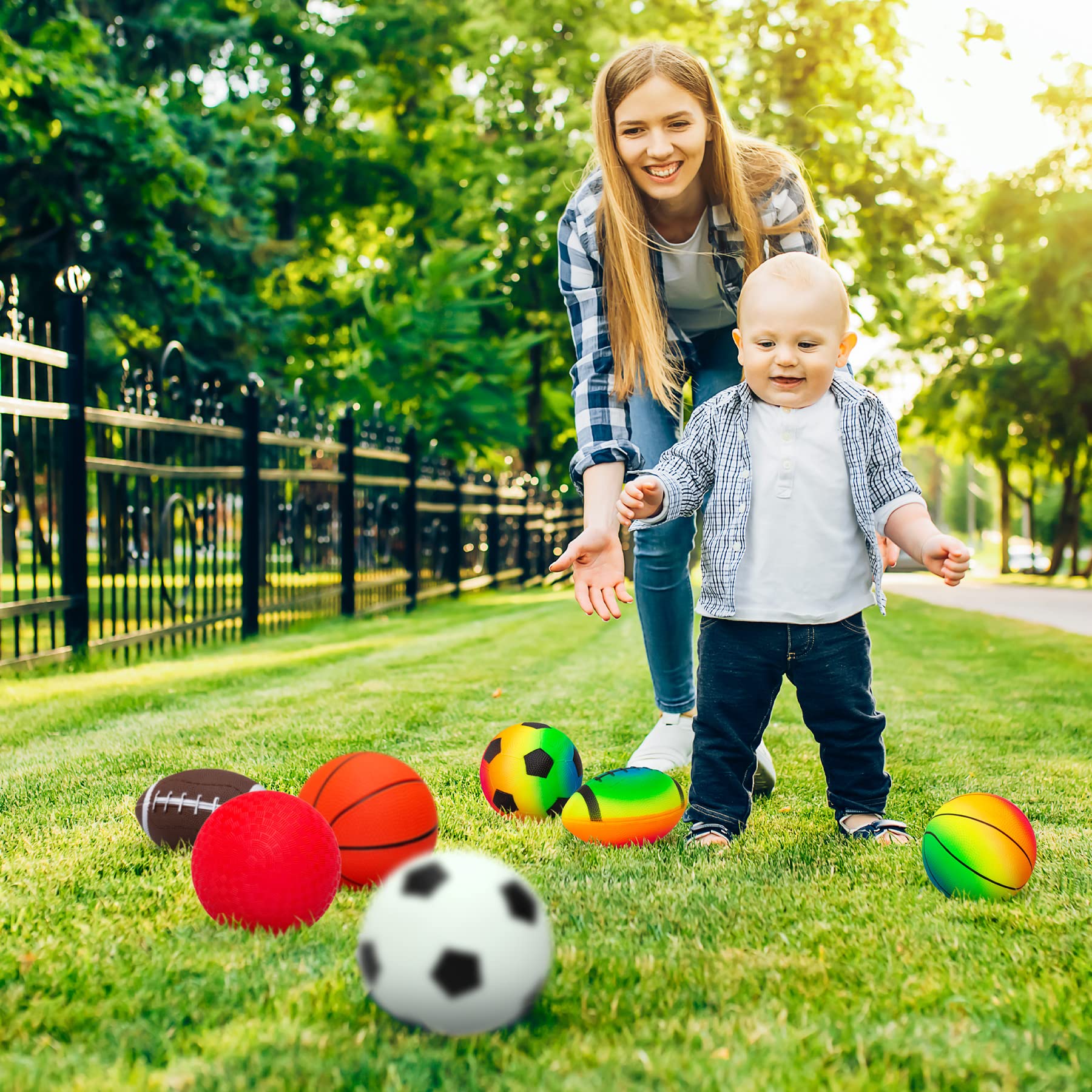 EVERICH TOY Balls for Toddlers 1-3 Balls for Kids Toddler Ball Toddler Sports Balls - Set of 7 Sports Balls,Ball Toys for Toddlers 1-3,Baby Sports Balls