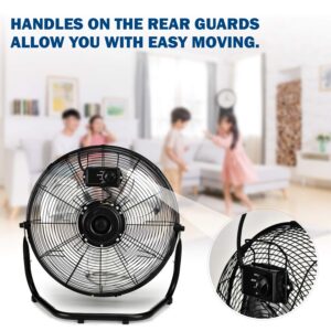 Simple Deluxe 18 Inch 3-Speed High Velocity Heavy Duty Metal Industrial Floor Fans, Black, 18 Inch new version