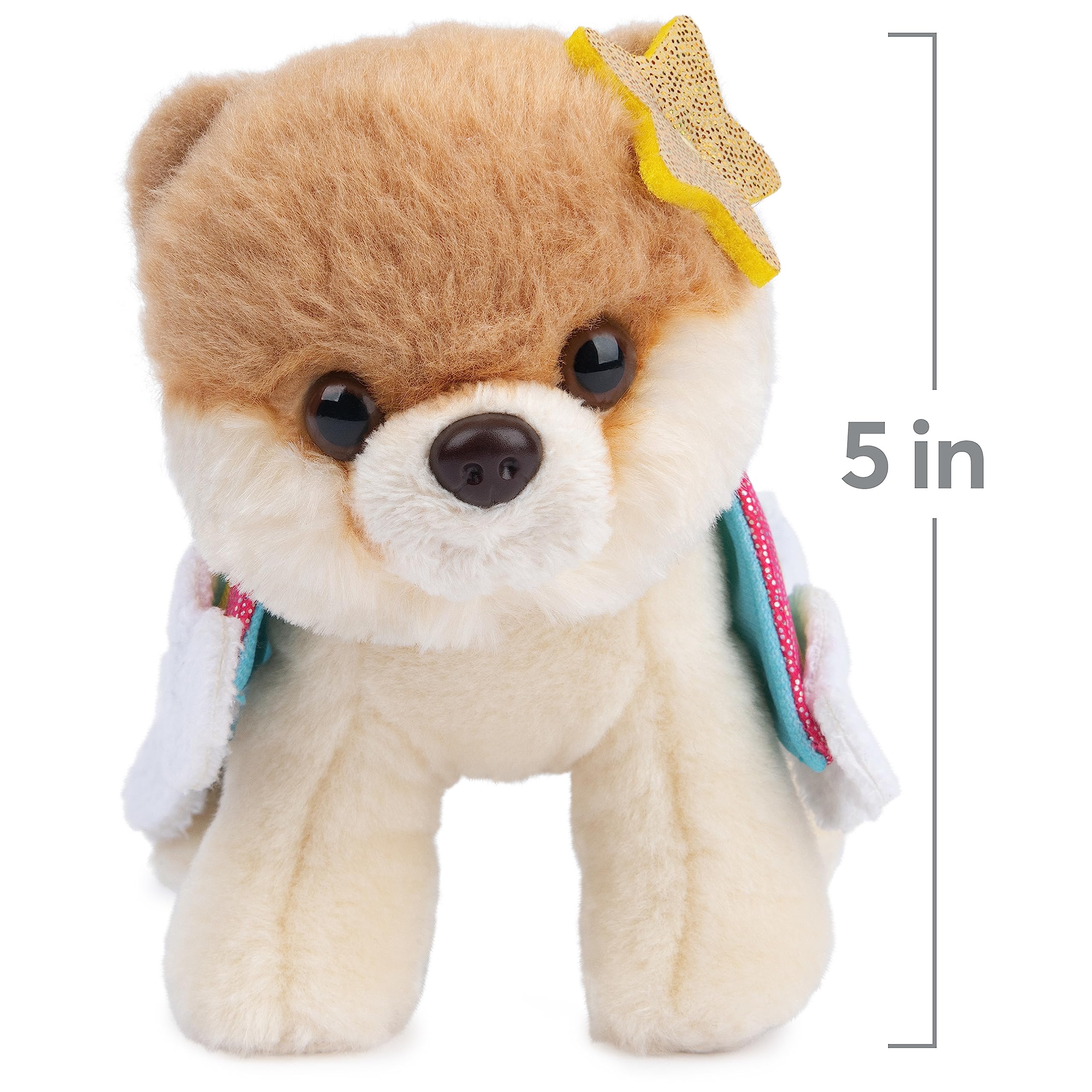 GUND Boo, The World’s Cutest Dog Rainbow Plush Pomeranian, Dog Stuffed Animal for Ages 1 and Up, Spring Decor, 5”