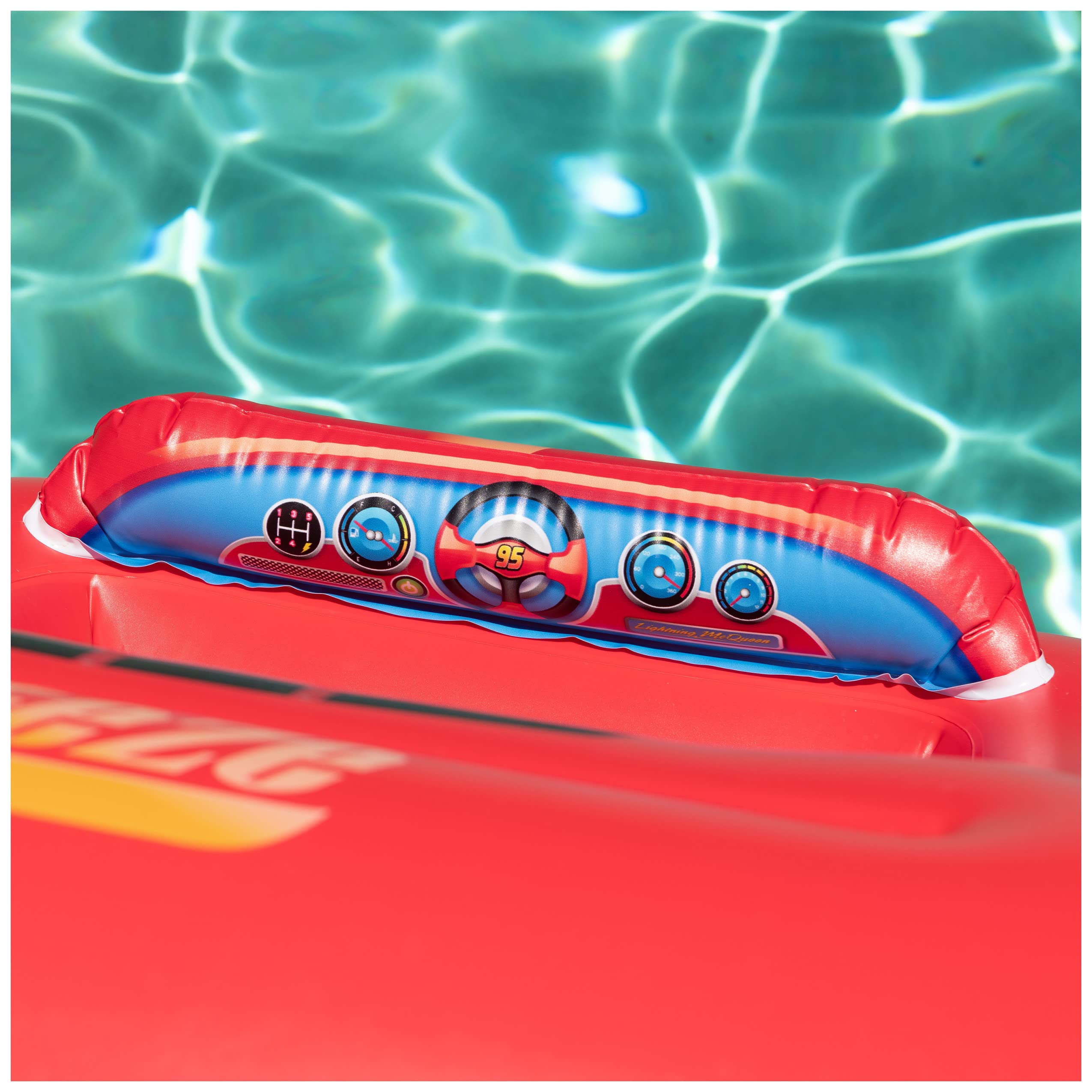 Swimways Disney Pixar Cars Inflatable Water Boat Vehicle, Inflatable Pool Floats and Kids Pool Toys, Cars Pool Party Supplies for Kids Aged 3 & Up